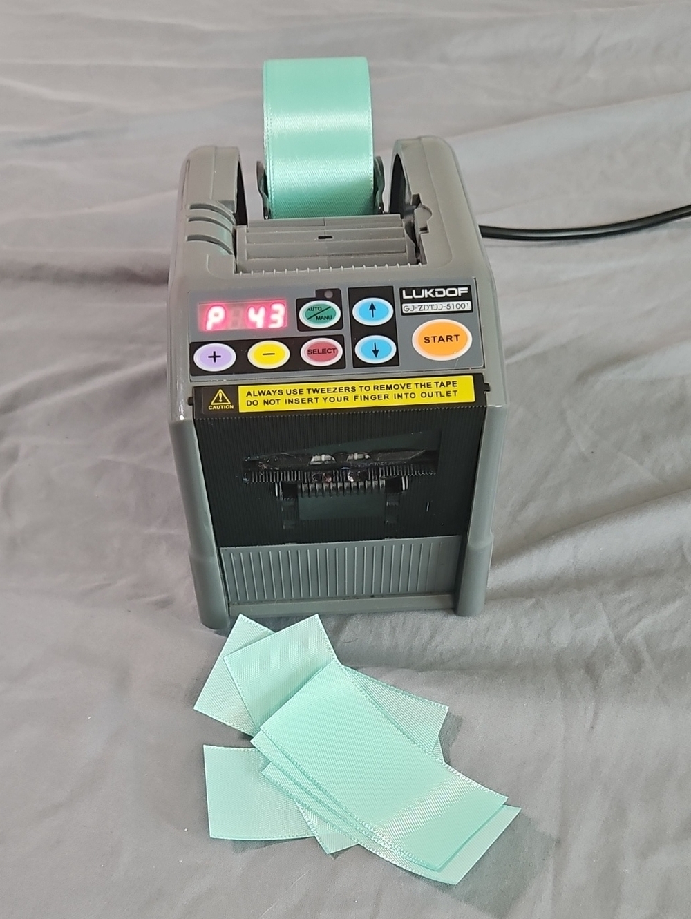 Lukdof Portable Tape Dispenser/ribbom Cutter -grey